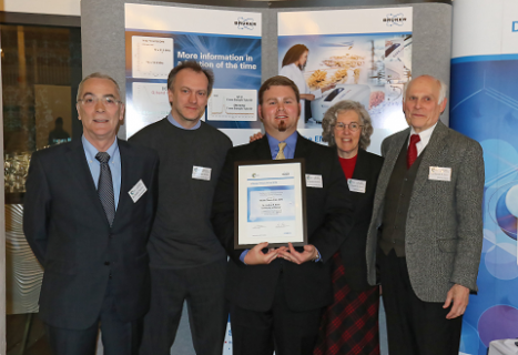 Award of 2015 Bruker Thesis Prize to Dr Joshua Biller BrukerThesisPrize2015